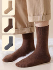 Grey 98% Merino Wool Socks from Lian Loungewear, ultra-soft and warm thermal winter socks in individual gift box for men and women.