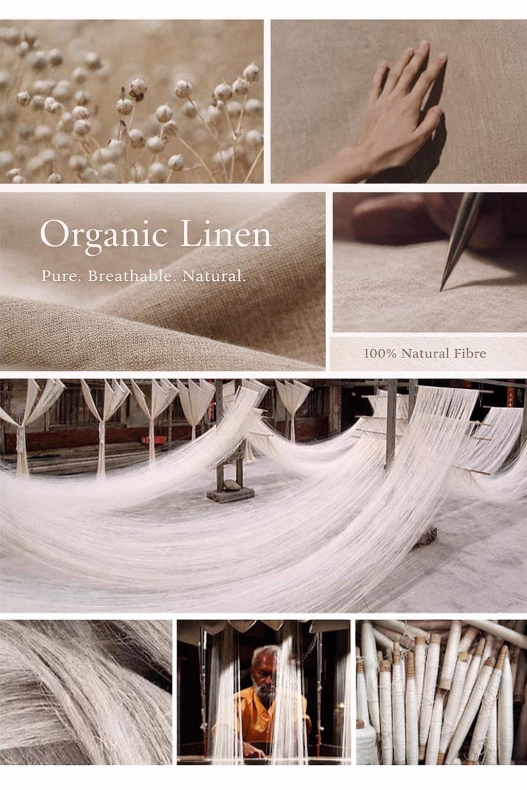 Organic linen camisole top for women by Lian Loungewear, double-layer ivory white linen tank with a relaxed fit.