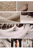 Organic linen camisole top for women by Lian Loungewear, double-layer ivory white linen tank with a relaxed fit.