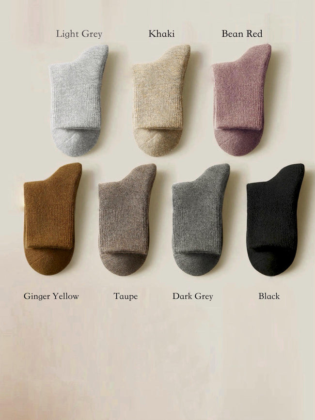 Light grey Merino wool slipper socks by Lian Loungewear, ultra warm casual winter socks for women, cozy and comfortable.