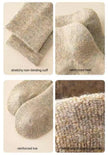Light grey Merino wool slipper socks for women, ultra warm and casual winter socks by Lian Loungewear with cozy, soft texture.