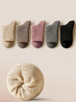 Light grey Merino wool slipper socks for women, ultra-warm and casual, designed for cozy winter comfort by Lian Loungewear.