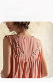 Lian Loungewear bamboo cotton robe and nightgown set with embroidered details, soft lounge sleepwear for comfortable relaxation.