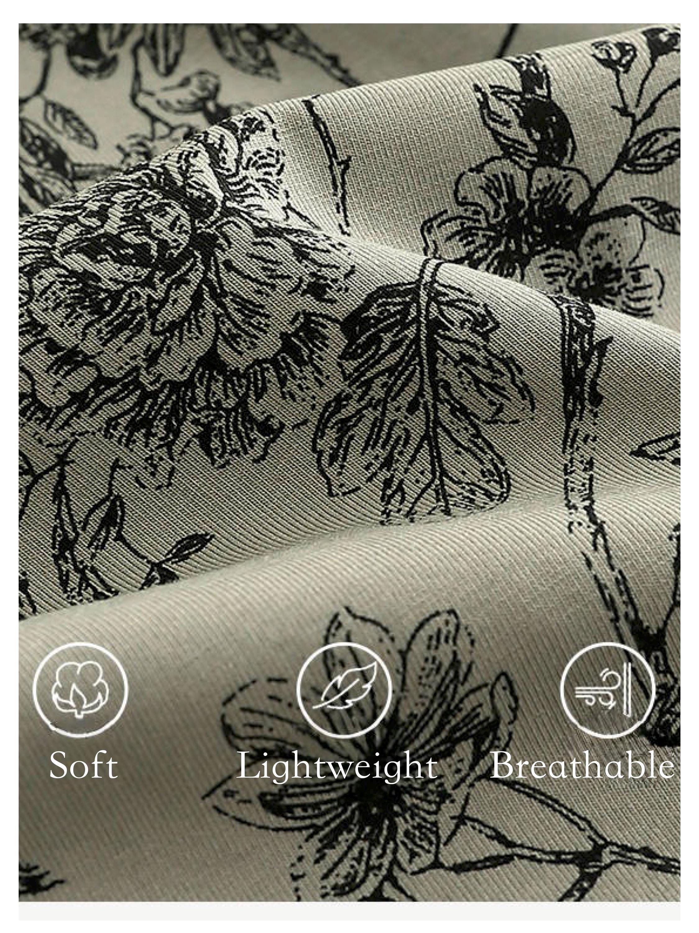 Women's floral cotton pajama set with lace trim from Lian Loungewear, cozy loungewear for relaxing at home.