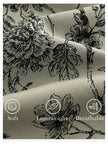 Women's floral cotton pajama set with lace trim from Lian Loungewear, cozy loungewear for relaxing at home.