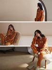 Lian Loungewear embroidered cotton gauze nightdress and pants set, soft and breathable sleepwear with delicate embroidery details.