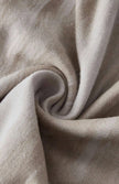 Lian Loungewear cotton robe dress with frayed cuffs, minimalist loungewear style, comfortable and relaxed fit.
