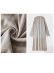 Lian Loungewear cotton robe dress with frayed cuffs, minimalist design, perfect for comfortable loungewear or gifting.