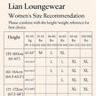 Soft cotton pajama set with kimono collar and built-in bra lining from Lian Loungewear, comfortable lounge and sleepwear.