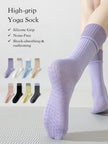 Pink Lian Loungewear Pilates grip socks for women with non-slip grip, cotton material, relaxed fit, ideal for yoga and barre workouts.