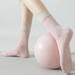 Lian Loungewear pink Pilates grip socks for women, cotton yoga and barre socks with non-slip soles, relaxed fit, one or three pairs