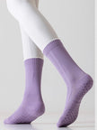 Pink Pilates compression socks for women by Lian Loungewear, non-slip yoga and barre socks with arch support and a tight fit.