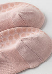 Pink Lian Loungewear Pilates compression socks for women with non-slip grip, arch support, and a tight fit for stability during yoga.
