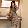 Handmade bamboo cotton kimono robe by Lian Loungewear, lightweight ankle-length loungewear with a relaxed fit and natural fabric.