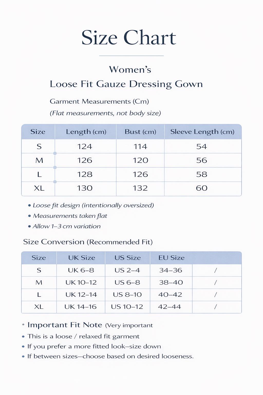 Baby blue gauze cotton dressing gown for women with 3/4 sleeves, loose fit, comfortable nightwear from Lian Loungewear.