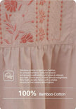 Lian Loungewear bamboo cotton embroidered pajama dress with floral embroidery and relaxed fit, perfect for comfortable lounging.