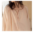 Beige bamboo cotton pajama set by Lian Loungewear with long and short pants for comfortable sleepwear.