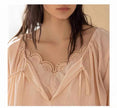 Lian Loungewear bamboo cotton pajama set with long and short pants in beige, comfortable and breathable sleepwear.