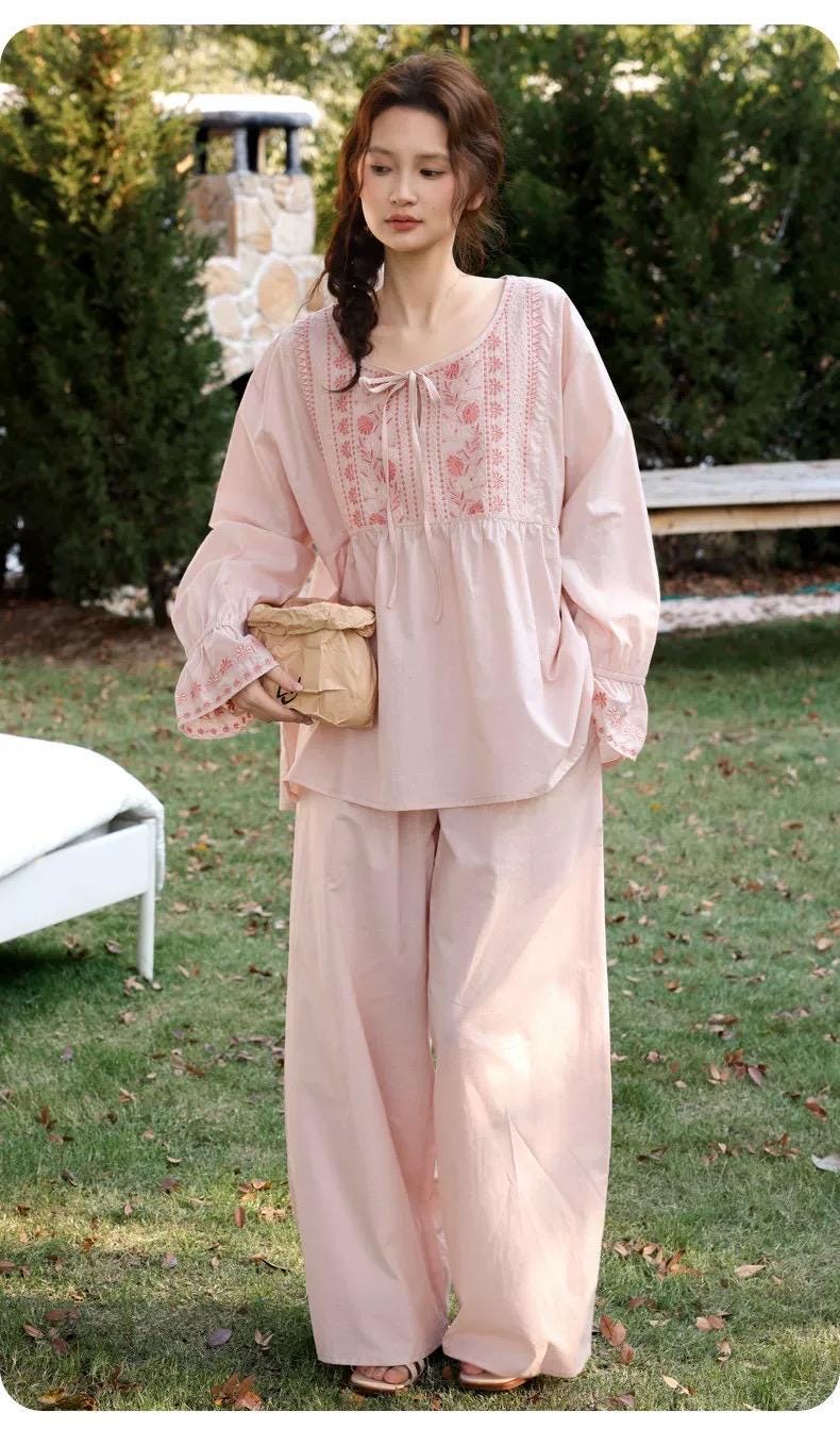 women cotton dress Young USA Women's Sleepwear Cute Printed Cotton Sleep Shirts Short Sleeve Scoop Neck Nightgown