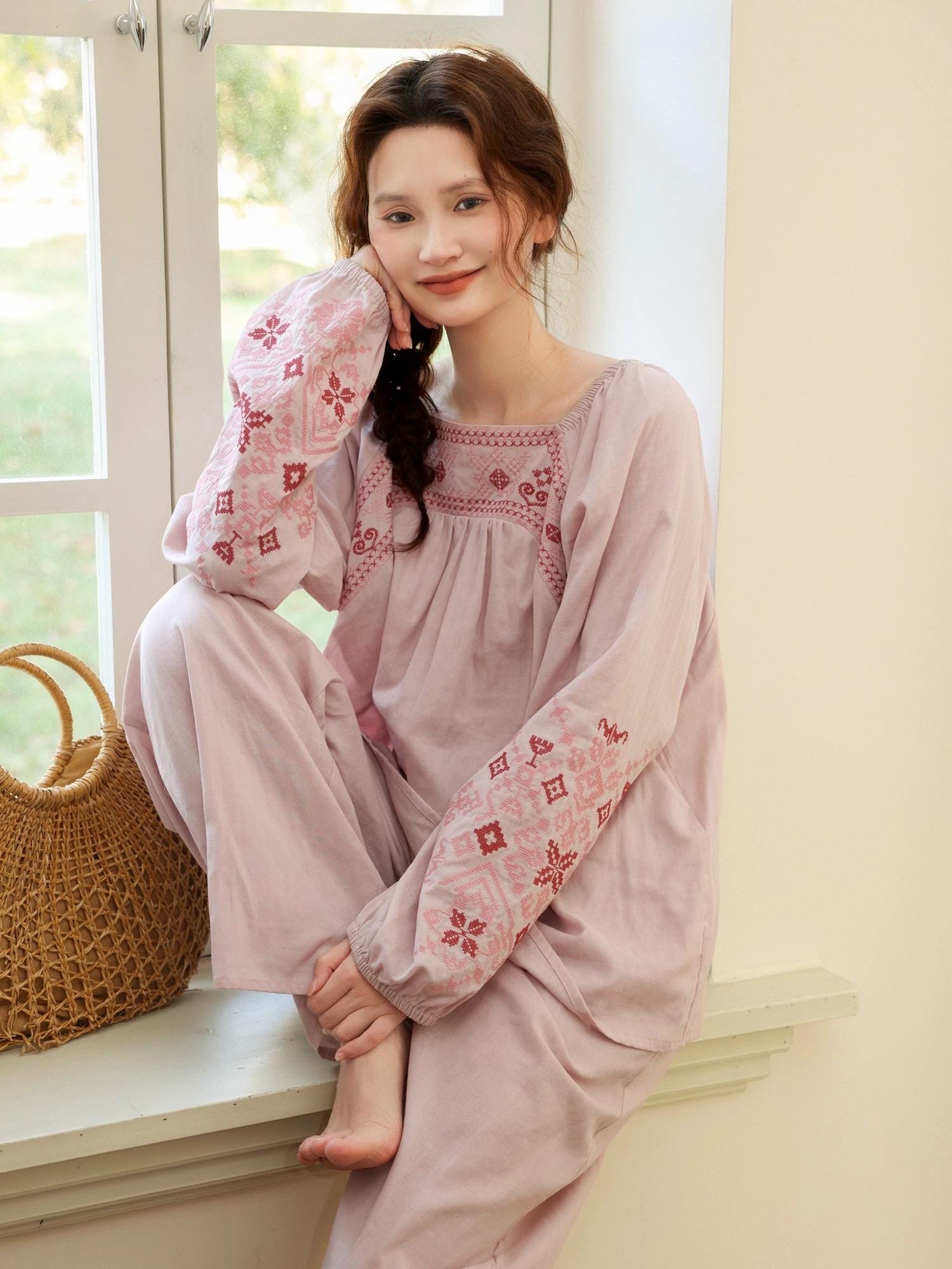 women cotton dress Cotton Midi Relaxed Fit Dress M main image 1