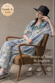 Lian Loungewear watercolour tie dye bamboo cotton pajamas set or dress with soft, colorful fabric and relaxed fit.
