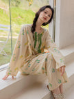 Lian Loungewear Oriental Floral Bamboo Cotton Sleepwear set with floral patterns and lightweight fabric, perfect for comfortable nights.