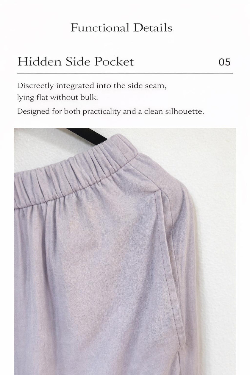 Lian Loungewear bamboo cotton loungewear set for women with breathable fabric, embroidered short top and long pants.