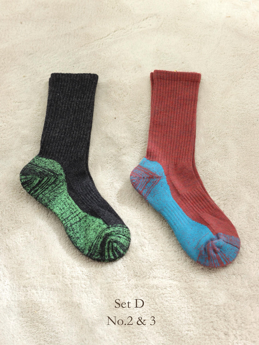 Lian Loungewear Merino Wool Socks Gift Pack with thermal slipper and alpaca socks, cushioned terry-lined for men and women.