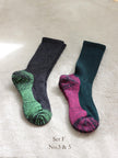 Lian Loungewear Merino wool gift pack of thermal slipper socks with cushioned terry lining for men and women.