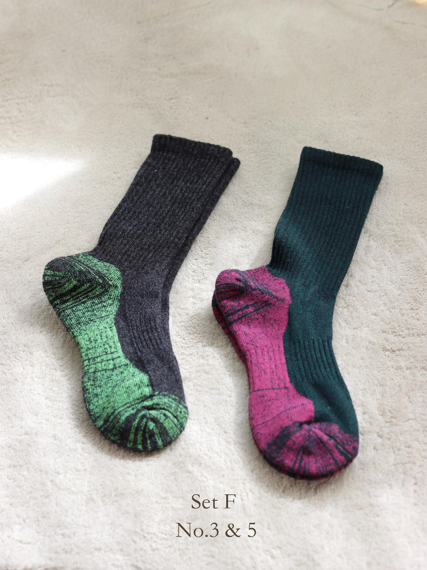 Lian Loungewear Merino wool gift pack of thermal slipper socks with cushioned terry lining for men and women.