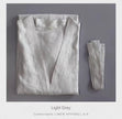 White 100% linen kimono robe for women by Lian Loungewear, lightweight summer bathrobe with a relaxed fit and six color options.