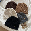 Wine red 100% Merino wool cable knit beanie for women, soft warm winter hat, cozy knitted wool cap, perfect for cold weather.