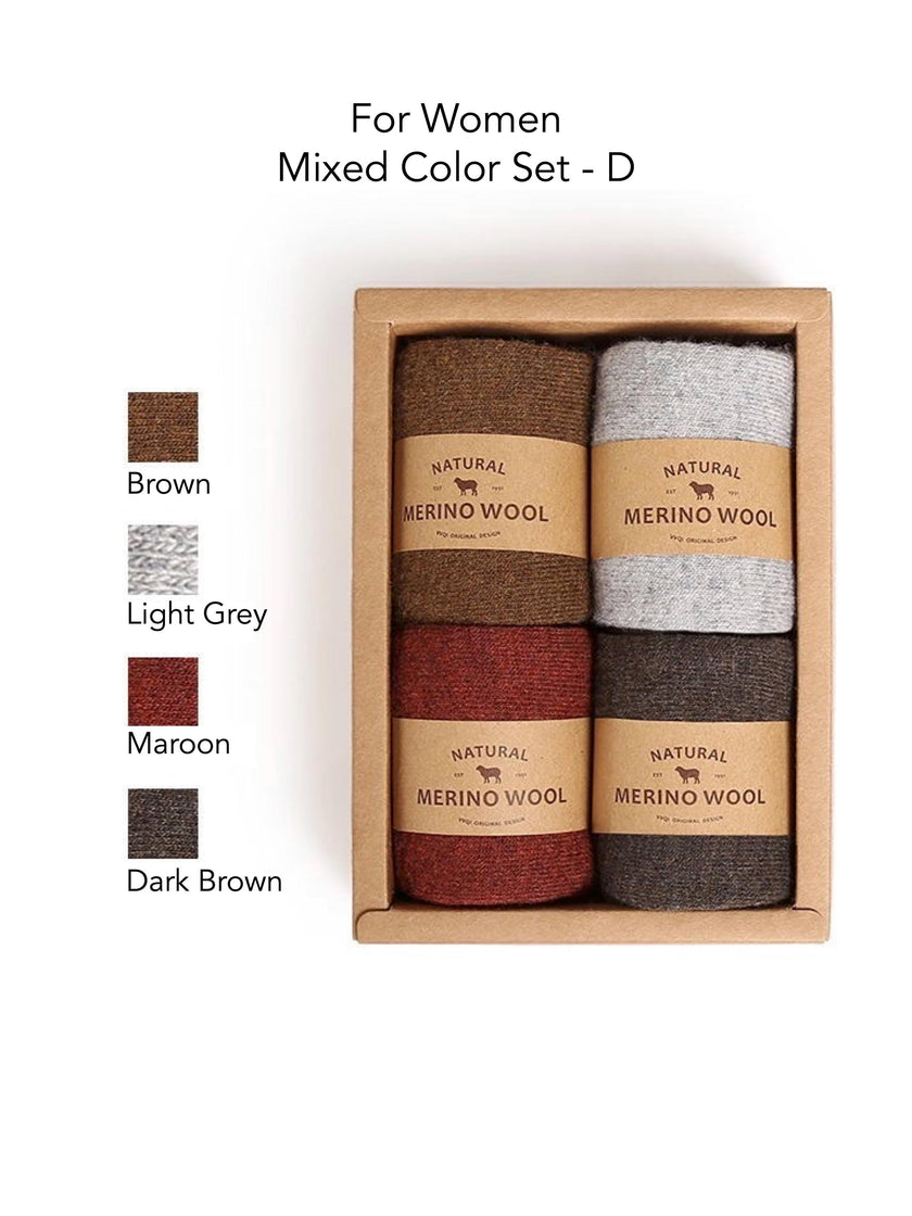 Lian Loungewear Australian Merino Wool Socks gift box with warm thermal winter socks for men and women.