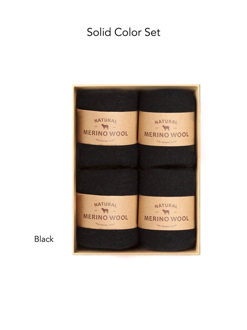 Australian Merino Wool Socks gift box by Lian Loungewear, warm thermal winter socks for men and women, cozy everyday gift set.