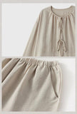 Lian Loungewear cotton pyjamas set for women, featuring a comfortable, relaxed fit in soft fabric for cozy lounge wear.