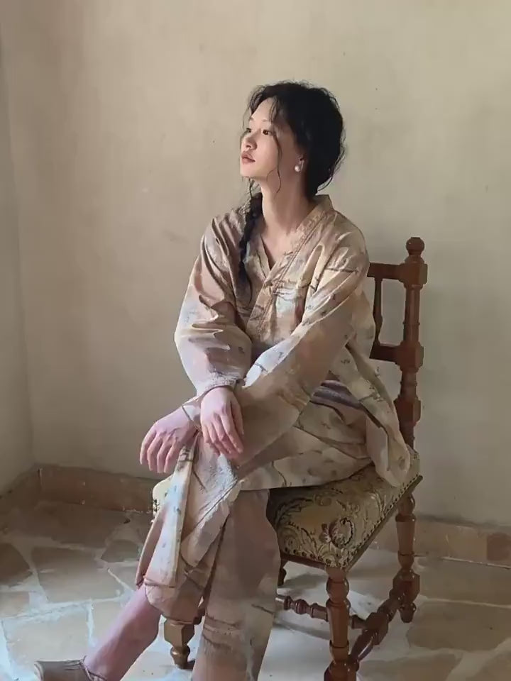 Soft Bamboo Cotton Kimono Pajama Set, 3 Piece Women’s Tie Dye Loungewear, Gift-Ready Packaging