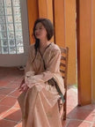 Embroidered Bamboo Cotton Robe: Lightweight Loungewear, Kimono Style Bathrobe